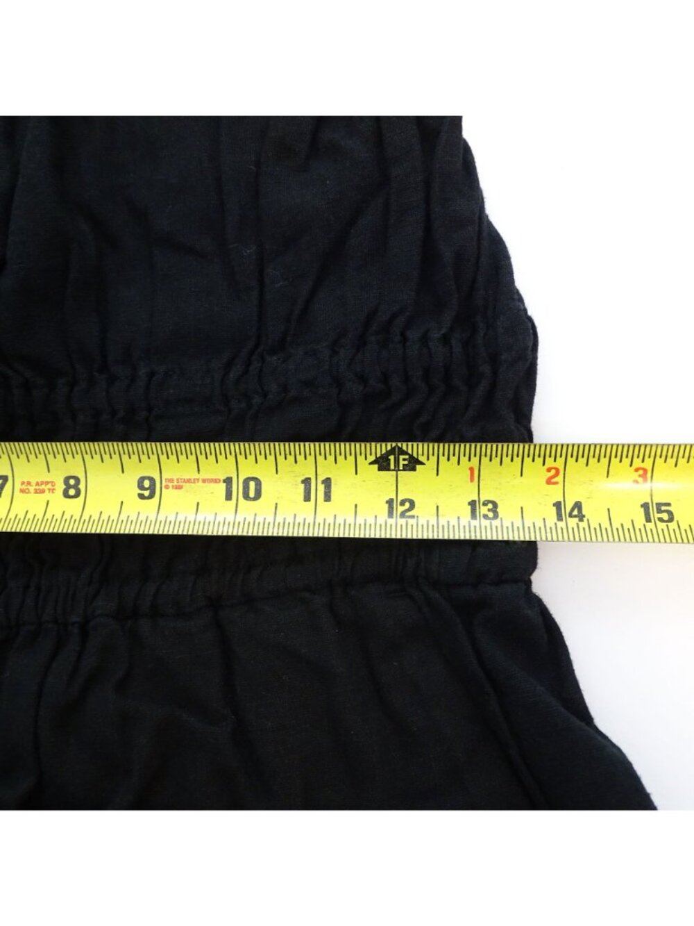 Old Navy Sleeveless Cropped Jumpsuit Empire Waist Size M Black Linen Wide Leg - Picture 11 of 13